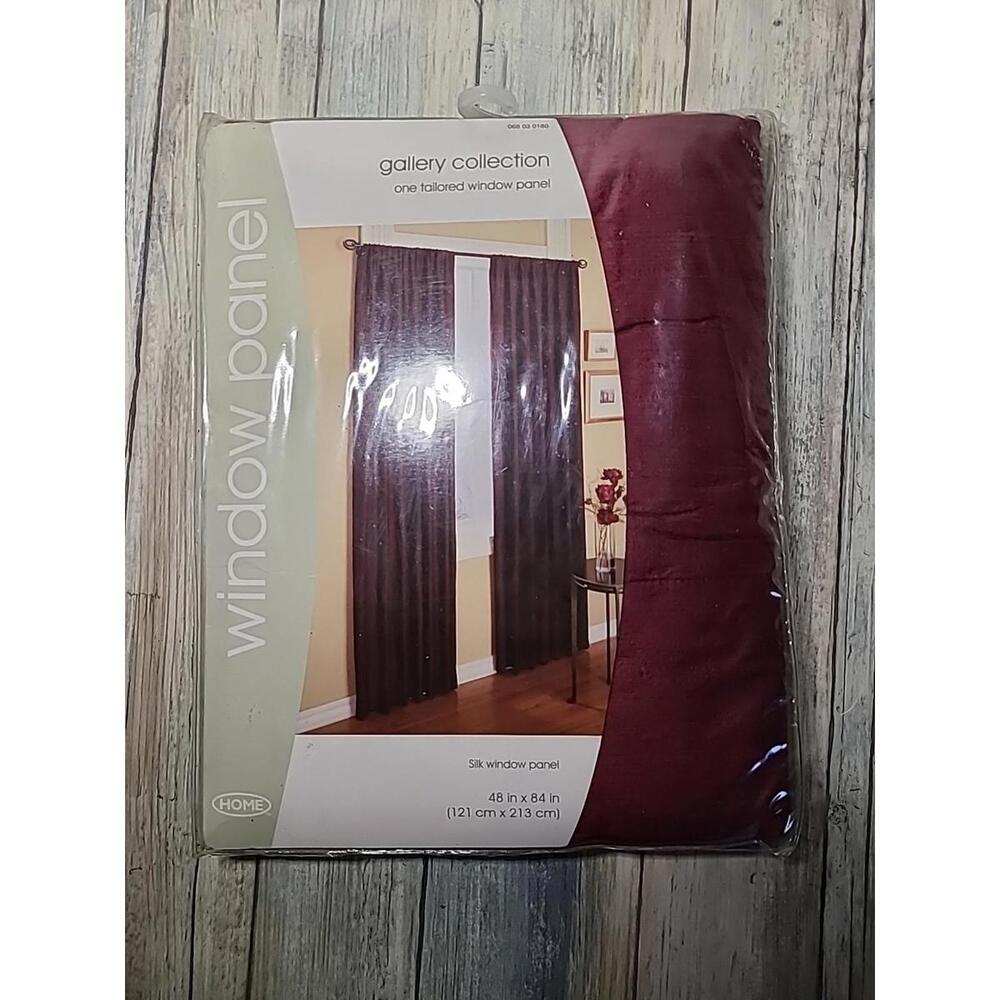 Red Home Silk Window Panel 48 Inch By 84 In One Panel Tailored 2002 Target